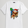 100% Cotton Cartoon Santa Print T-Shirt