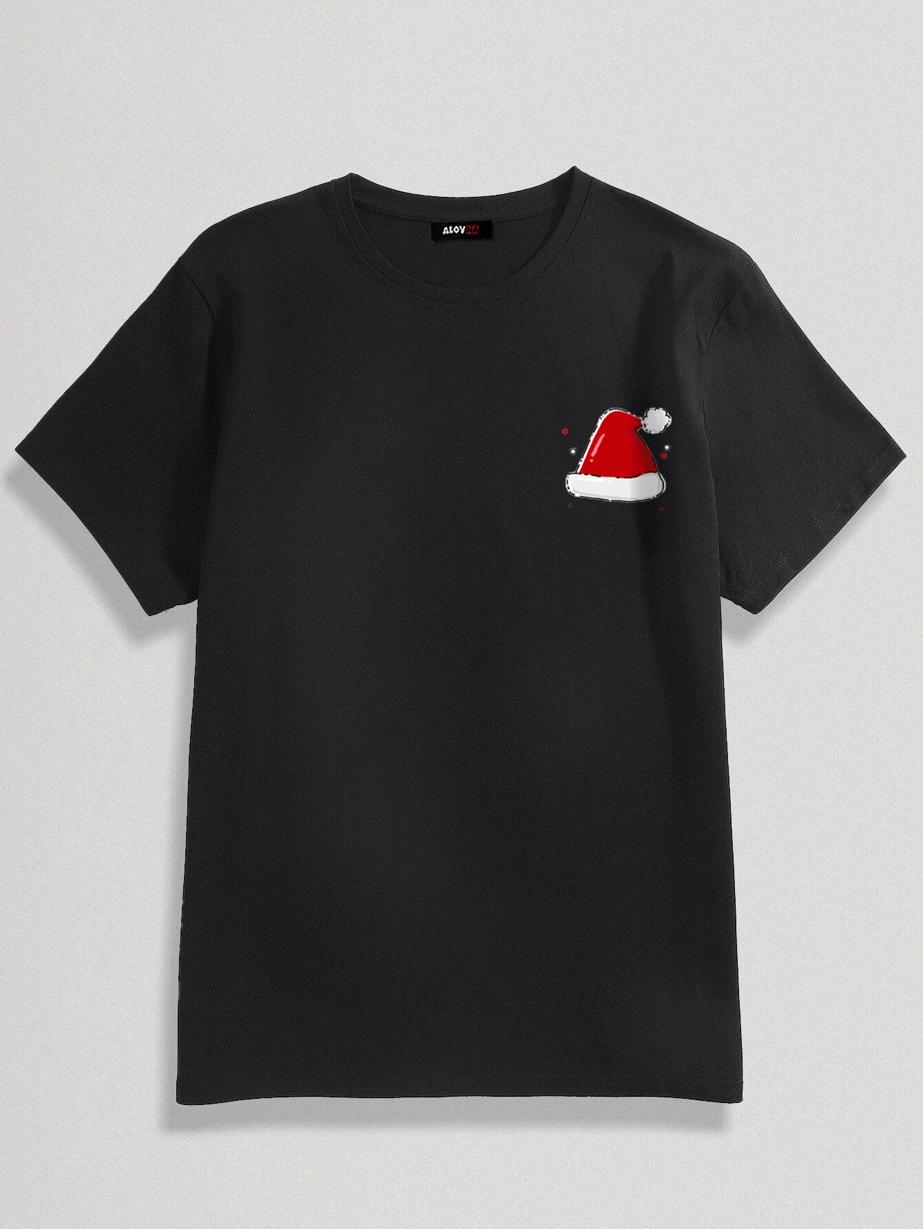 100% Cotton Christmas Hat Printed T-Shirt