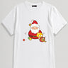 100% Cotton Cute Santa Tumbler Print T-Shirt