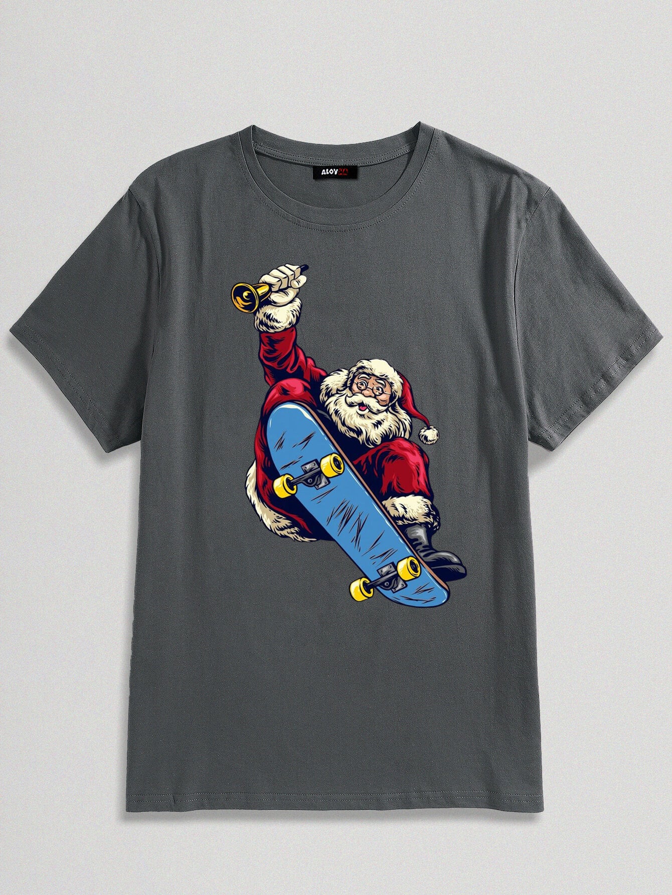 100% Cotton Fun Santa Skateboard Christmas T-Shirt