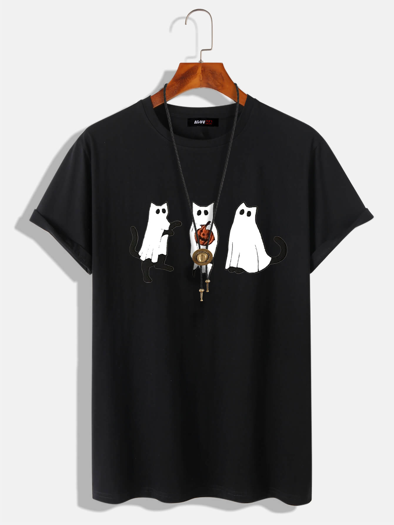 100% Cotton Halloween Spooky Cat T-Shirt