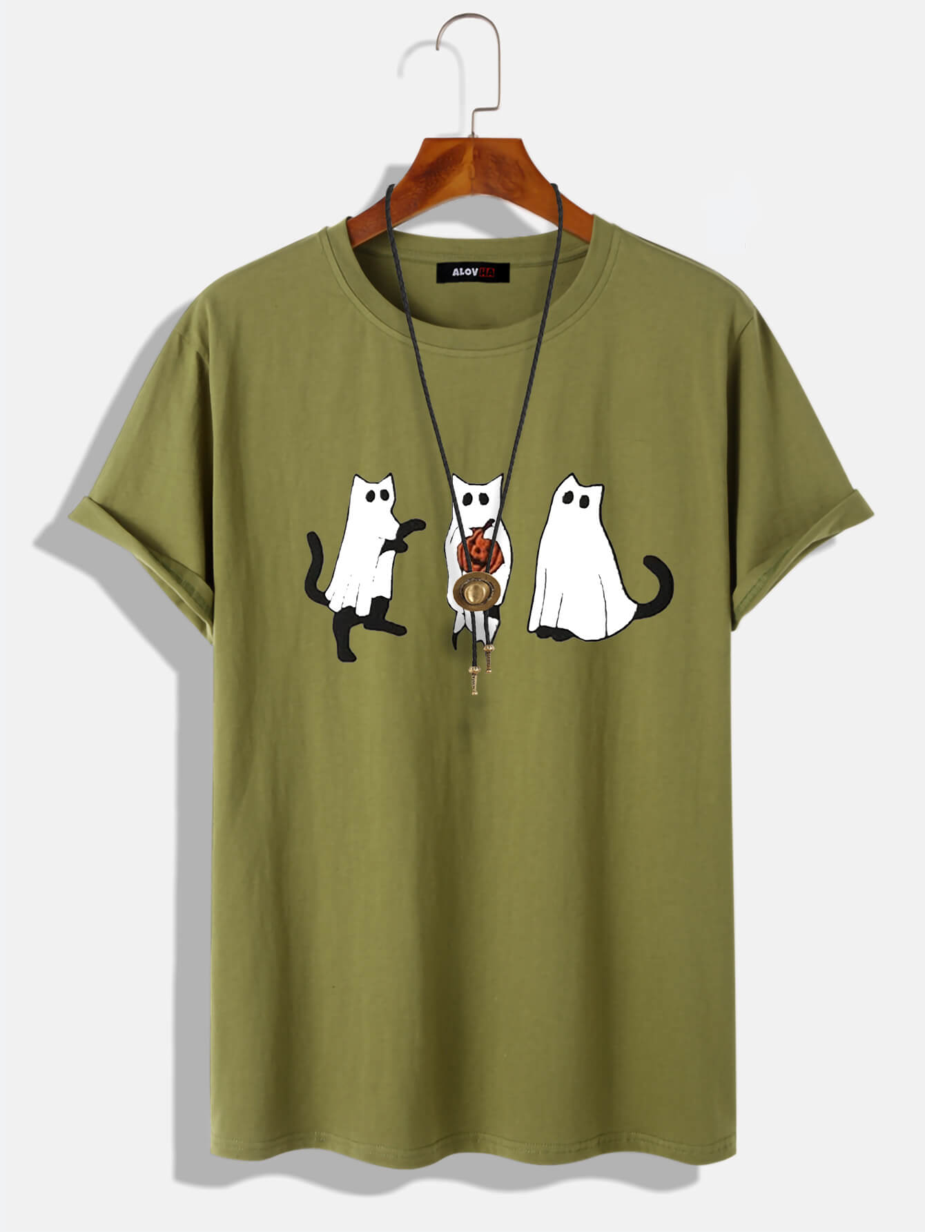 100% Cotton Halloween Spooky Cat T-Shirt