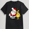 100% Cotton Santa Print Crew Neck T-Shirt