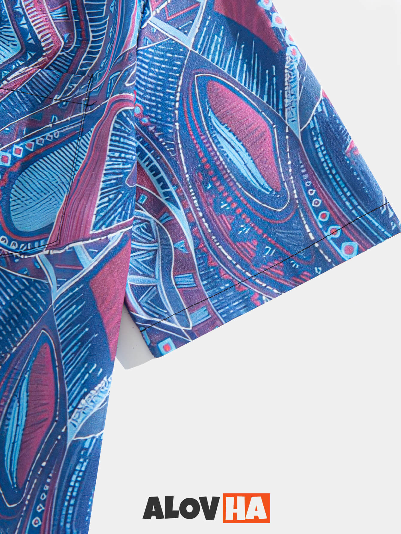 1970s Vintage Abstract Urban Print Button-Up Shirt