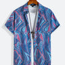 1970s Vintage Abstract Urban Print Button-Up Shirt