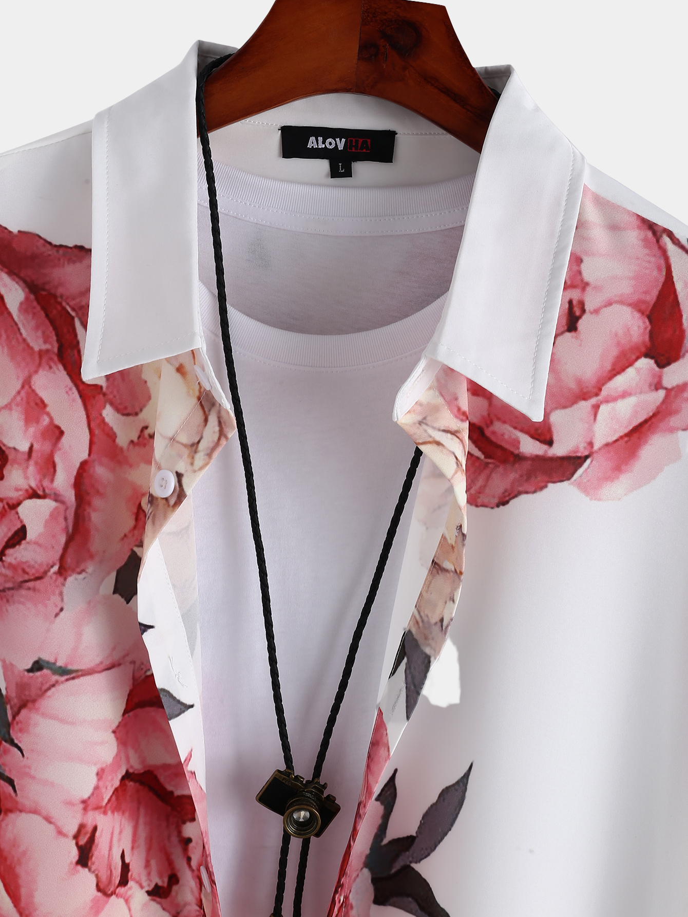 Rose Print Resort Shirt