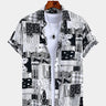 Abstract Pattern Lapel Shirt