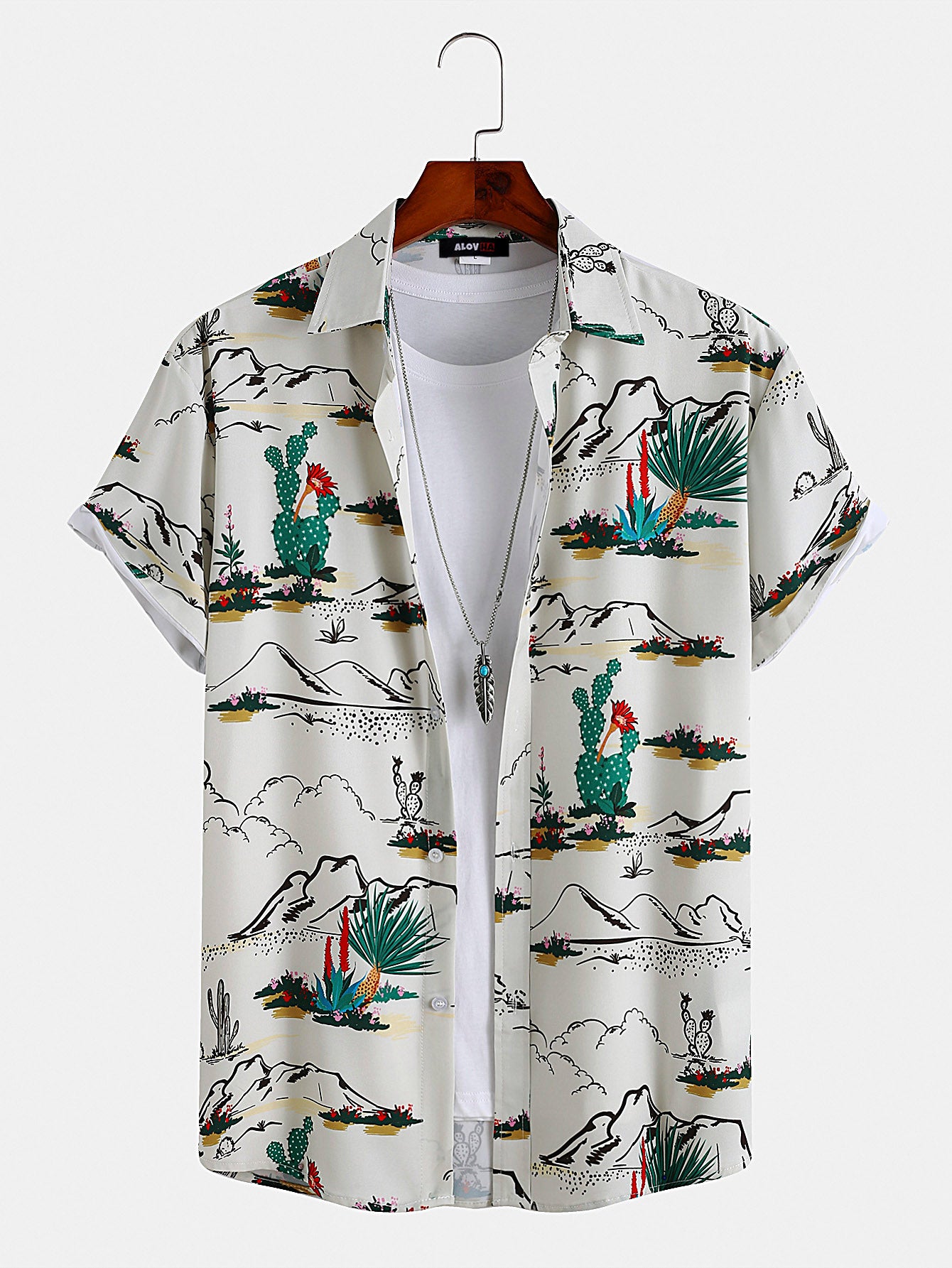 Beach Cactus Lapel Shirt