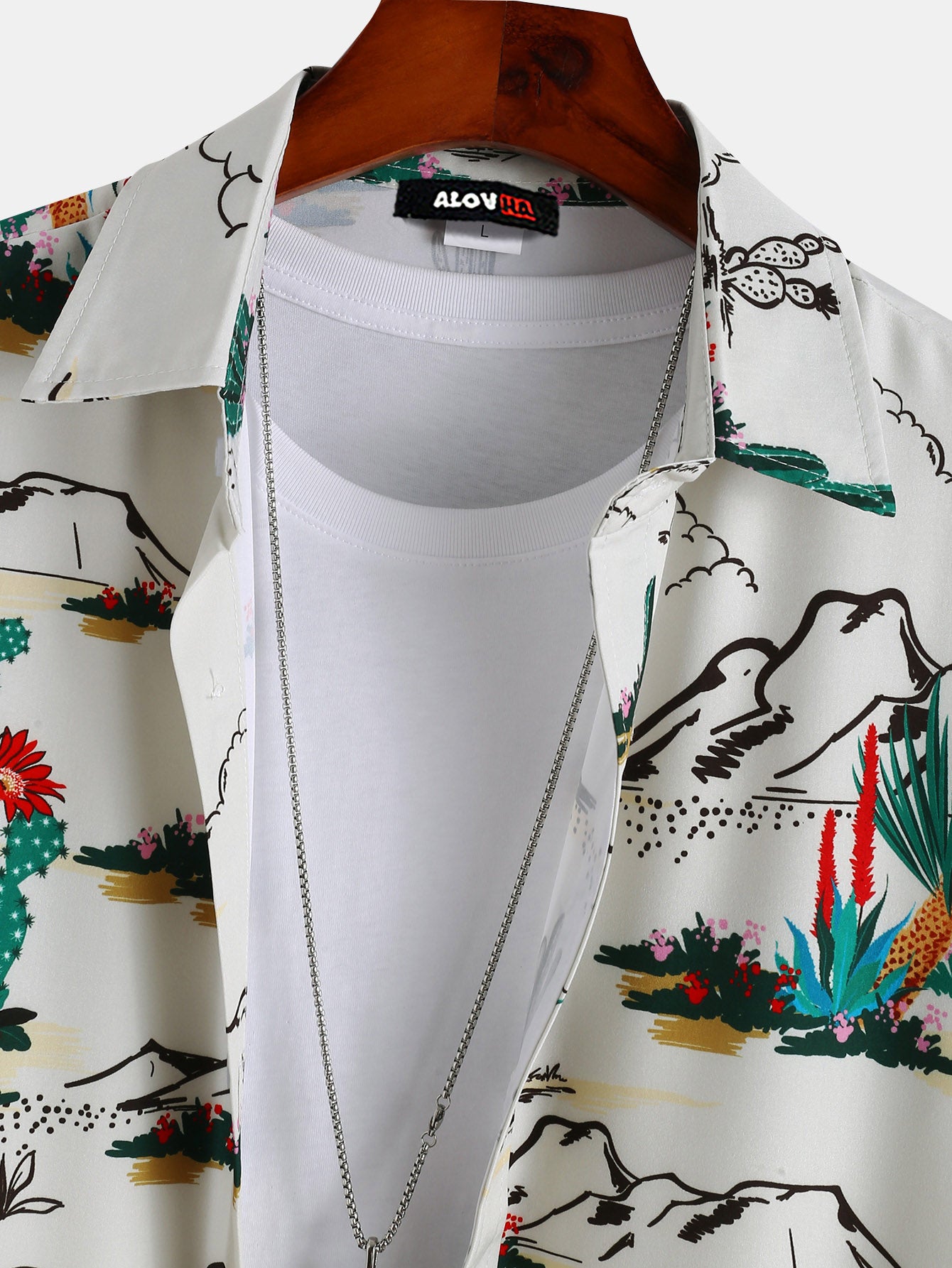 Beach Cactus Lapel Shirt