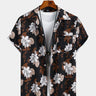 Beach Retro Floral Short Sleeve Shirt