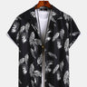 Beach Trend Leaf Pattern Shirt