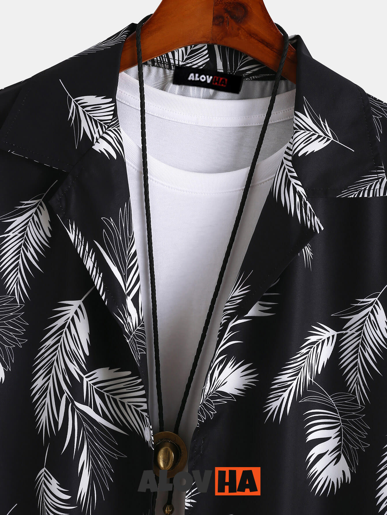 Beach Trend Leaf Pattern Shirt