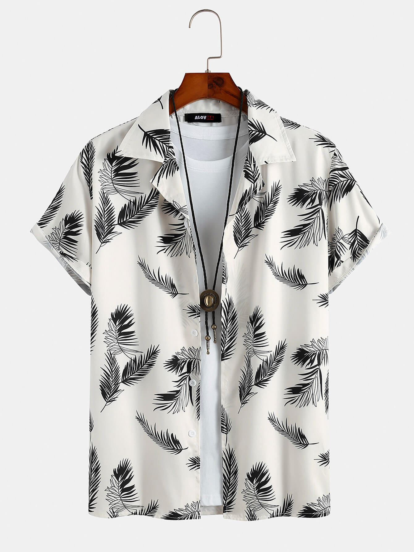 Beach Trend Leaf Pattern Shirt