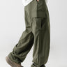 Casual And Versatile Large Pocket Design Pleated Loose Outdoor Trousers