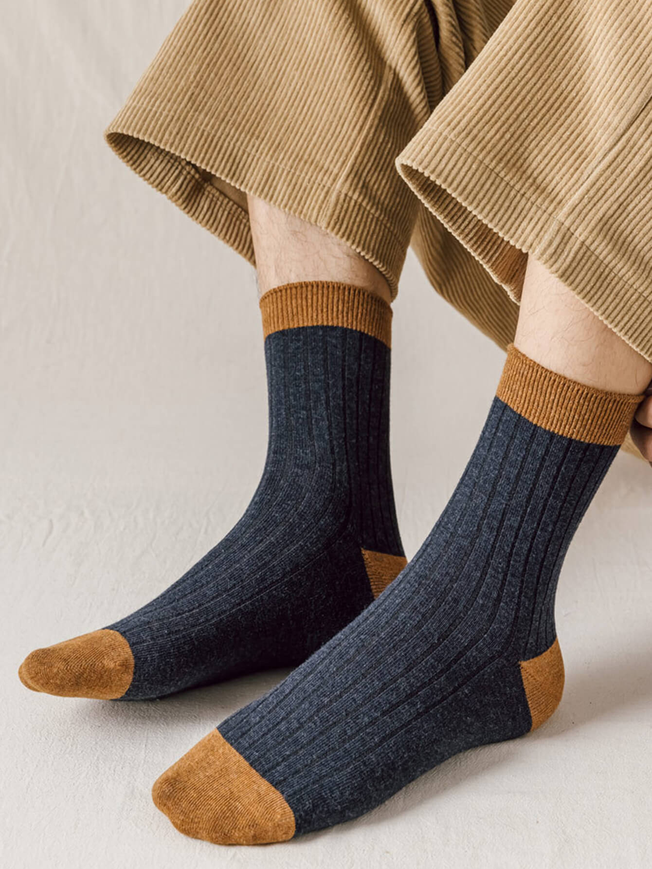 Casual Long Cotton Deodorant Patchwork Socks