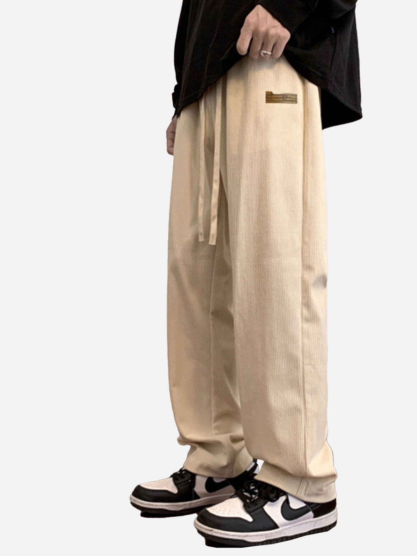 Casual Solid Color Corduroy Straight Pants