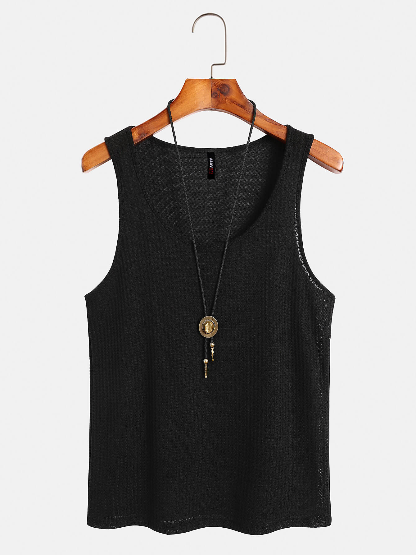 Casual Solid Color Knitted Vest Men's Loose Round Neck Sleeveless Vest