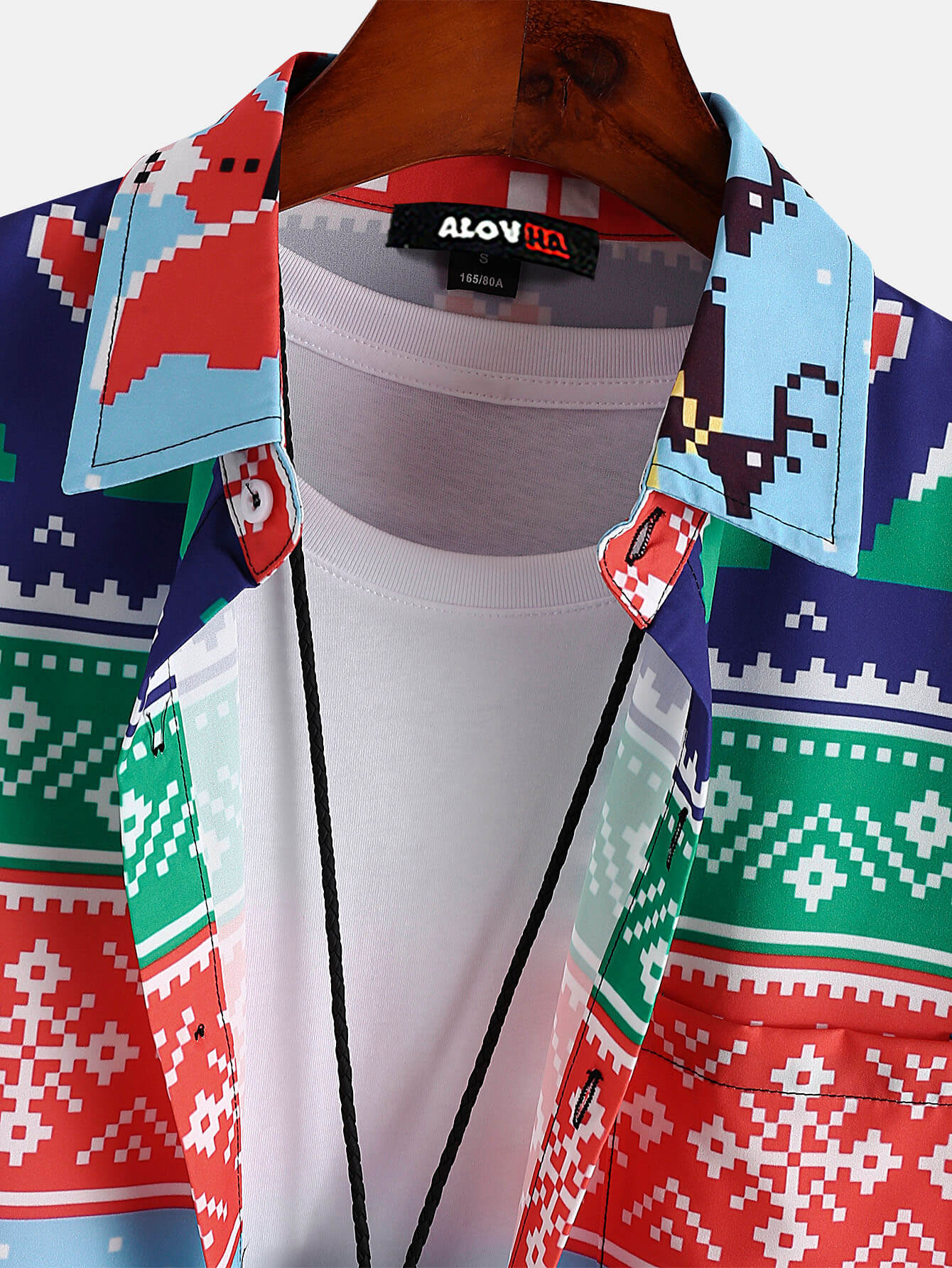 Christmas Pixel Print Shirt