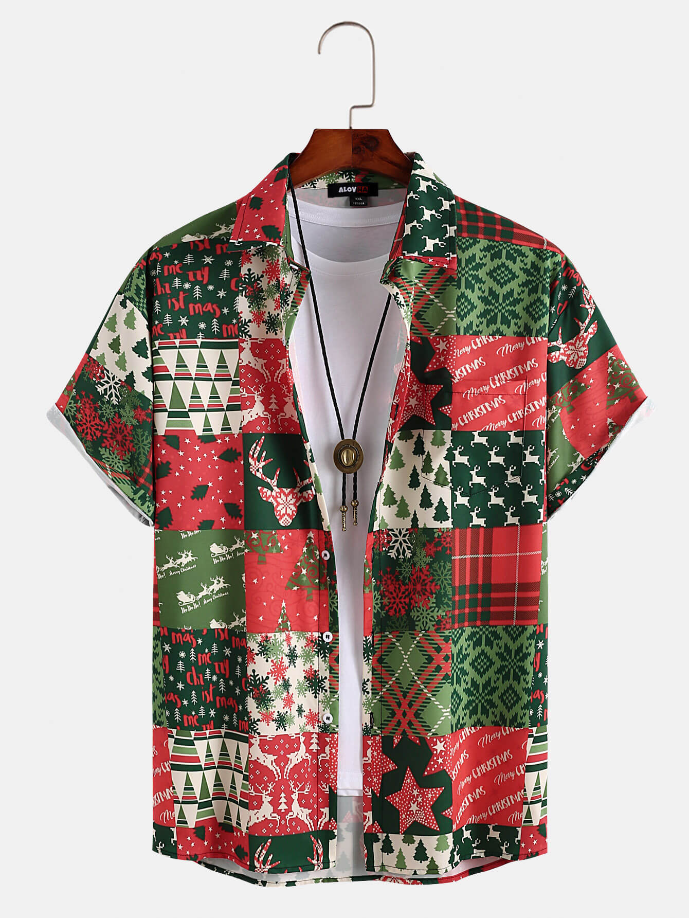 Christmas Plaid Panel Shirt