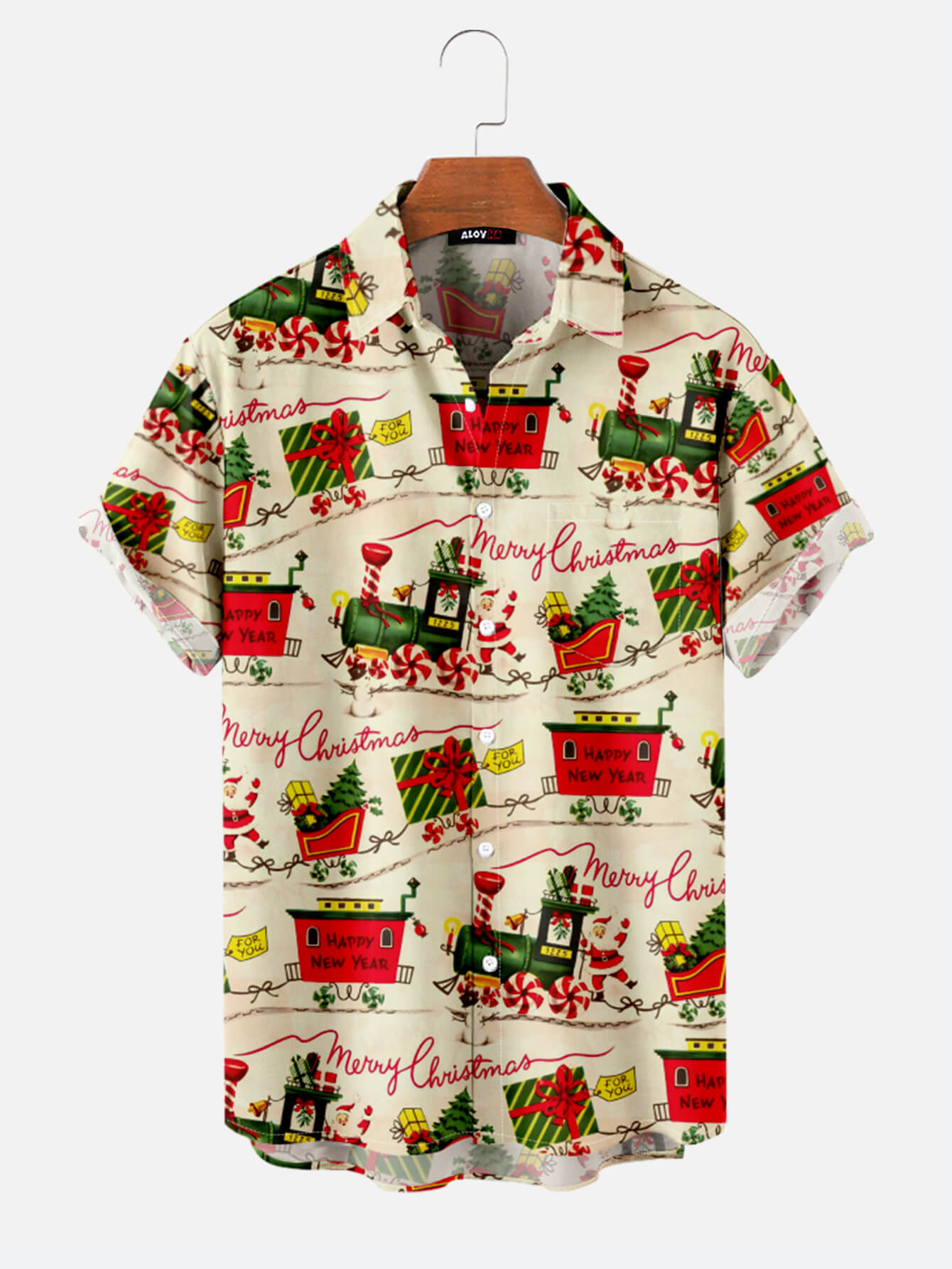 Christmas Train Lapel Shirt