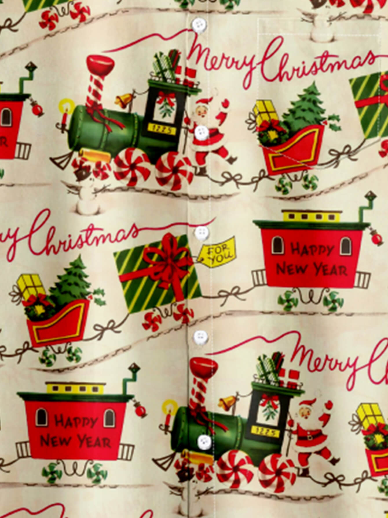 Christmas Train Lapel Shirt