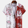 Contrast Color Rose Romantic Shirt