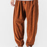 Corduroy Harem Casual Pants Men's Solid Color Bloomers