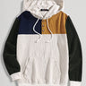 Corduroy Patchwork Pocket Button Hoodie