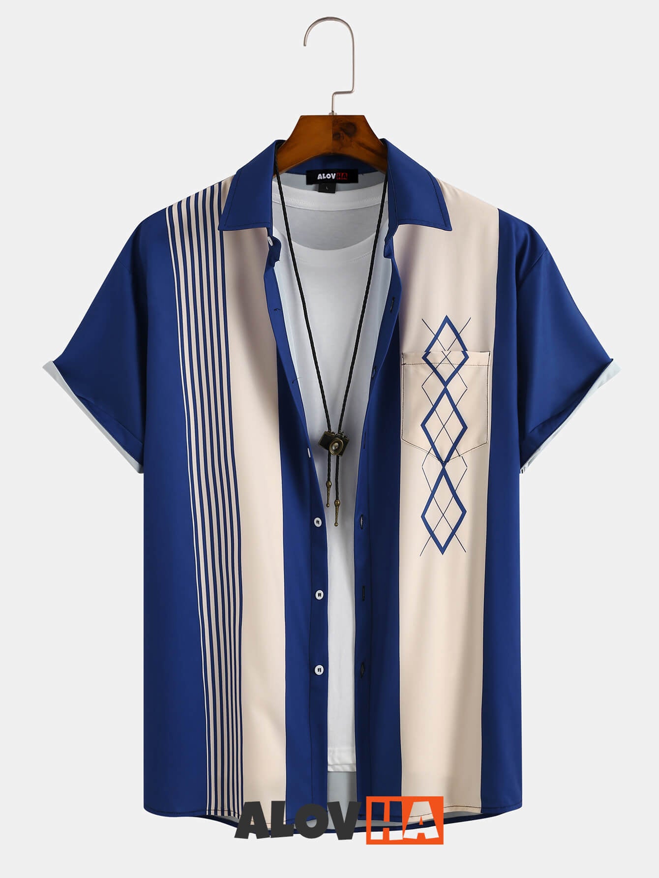 Diamond Stripe Casual Shirt