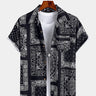 Ethnic Paisley Pattern Lapel Shirt