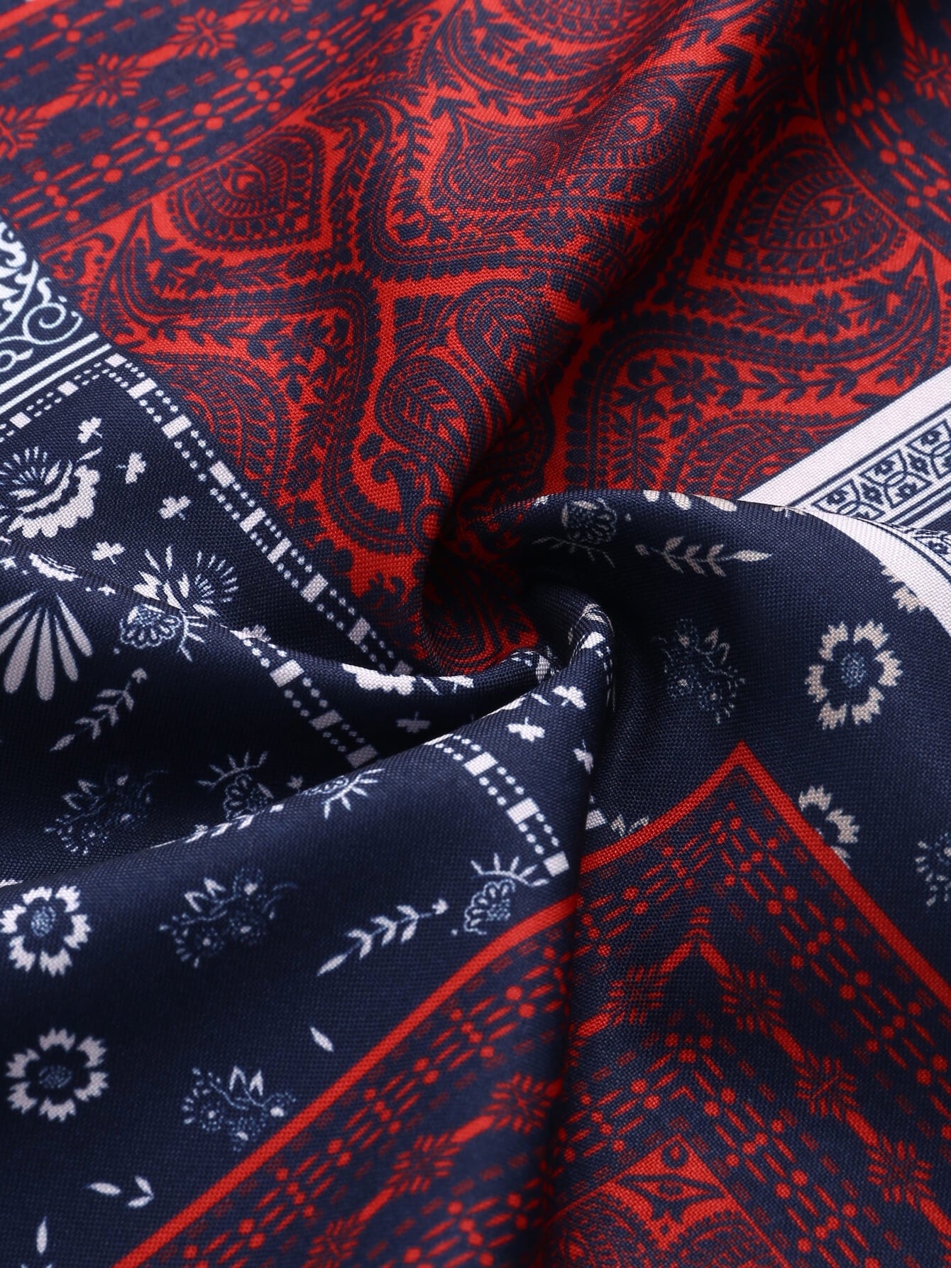 Ethnic Paisley Pattern Shirt