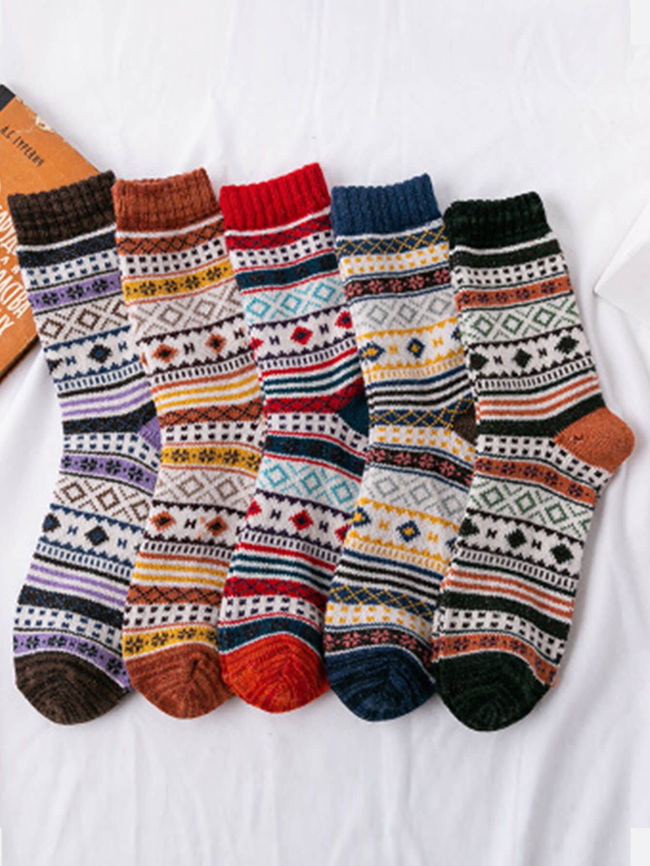 Ethnic Style Thick Warm Wool Socks