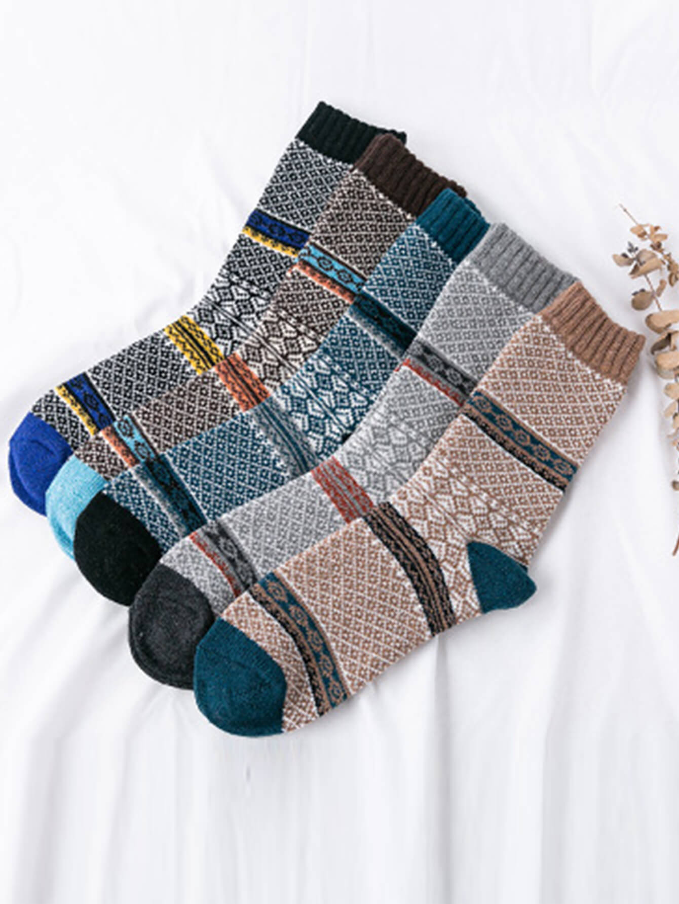 Ethnic Style Thick Warm Wool Socks