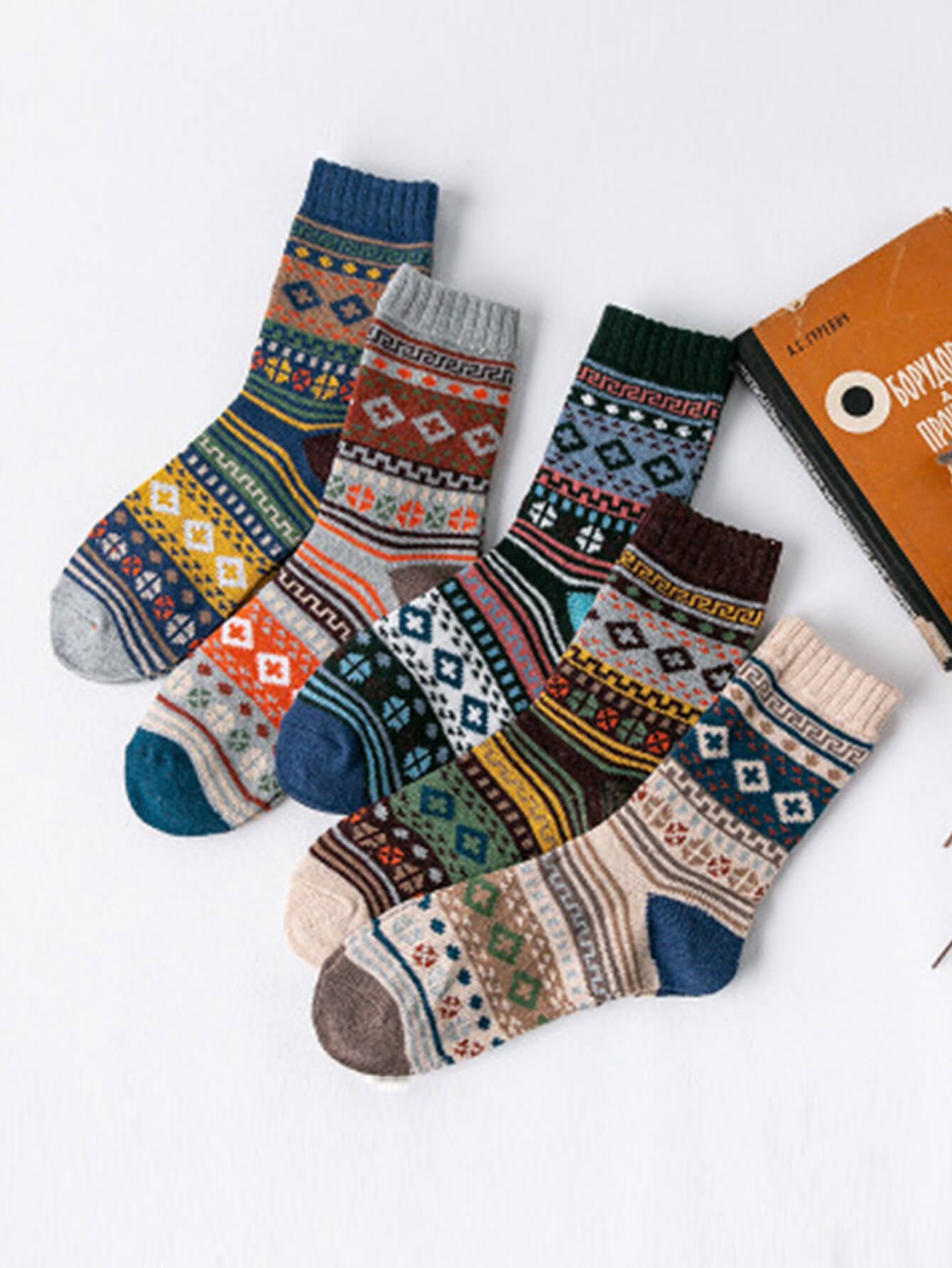 Ethnic Style Thick Warm Wool Socks