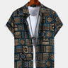 Ethnic Totem Lapel Shirt