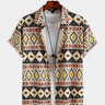 Ethnic Totem Retro Regular Print Shirt