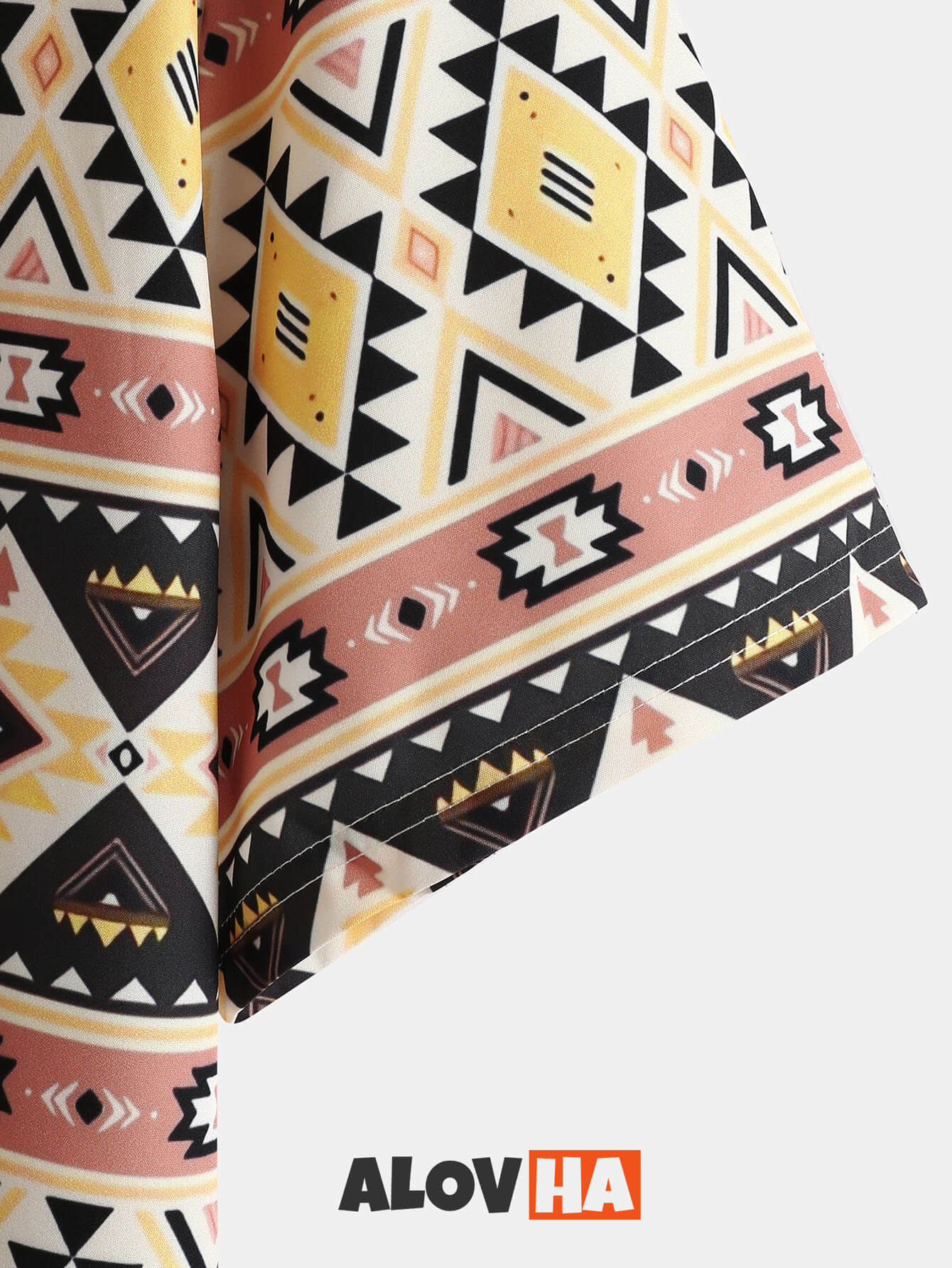 Ethnic Totem Retro Regular Print Shirt