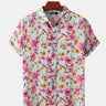 Men's Hawaiian Shirt Floral Print Button-Up Shirt