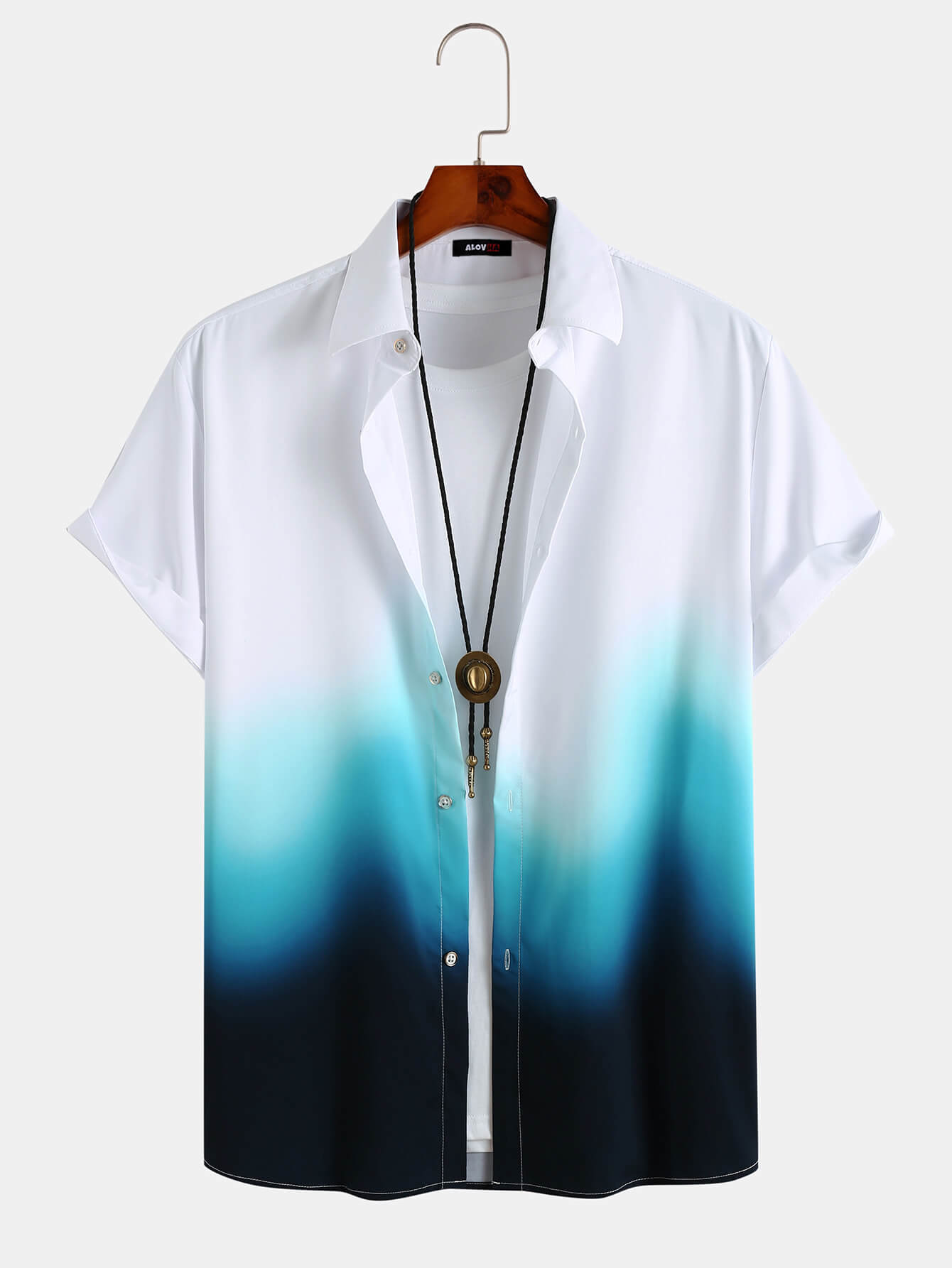 Gradient Print Casual Shirt