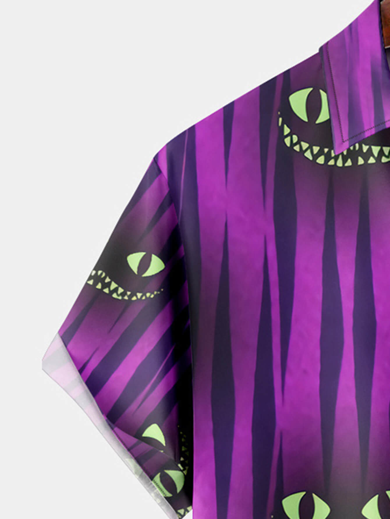 Halloween Creative Devil Smile Print Button Shirt