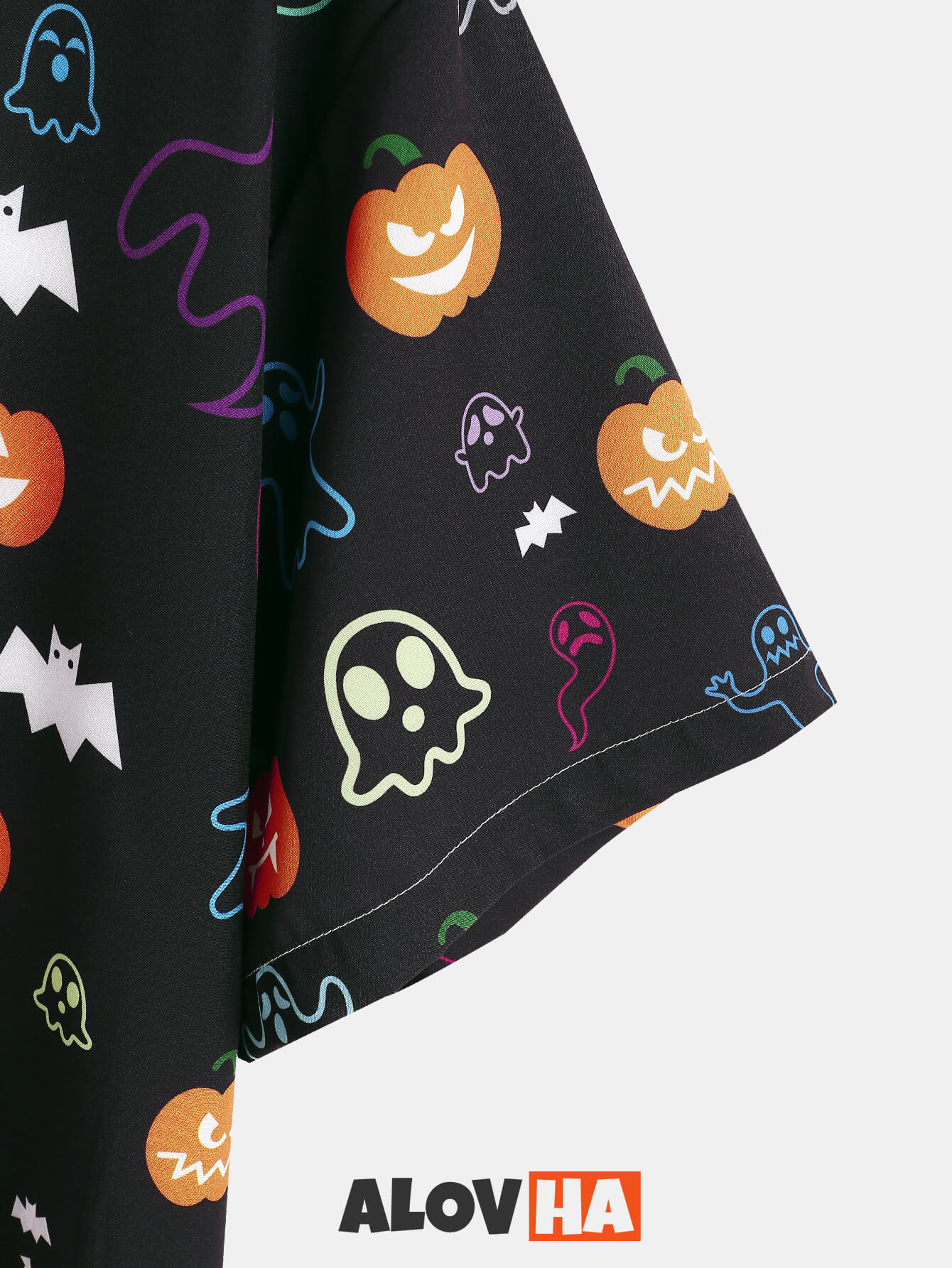 Halloween Element Pumpkin Ghost Full Print Shirt