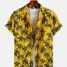 Hawaiian Coconut Tree Pattern Lapel Shirt