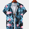 Hawaiian Flamingo Print Shirt