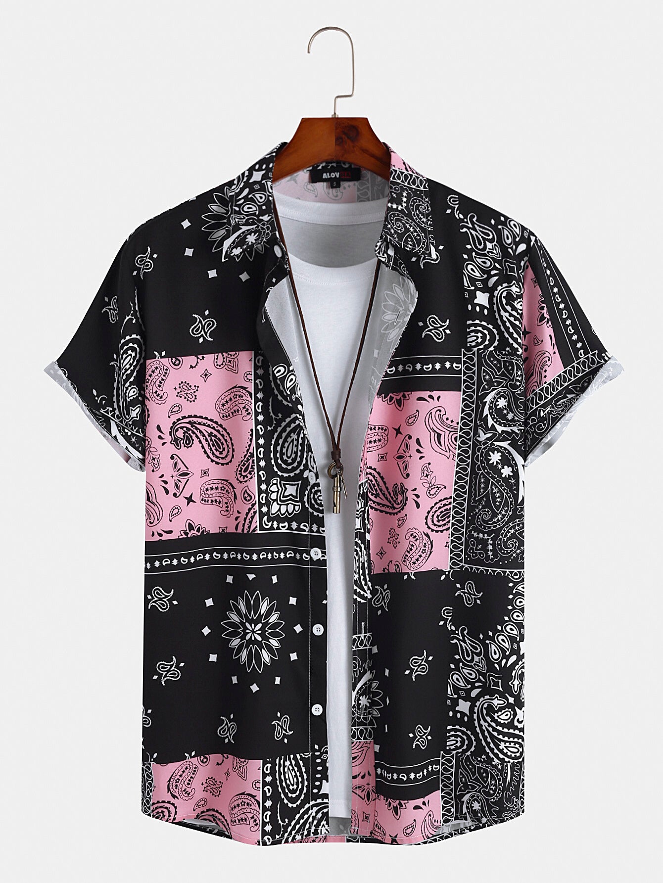 Hawaiian Shirt Paisley Casual Two-Piece Set