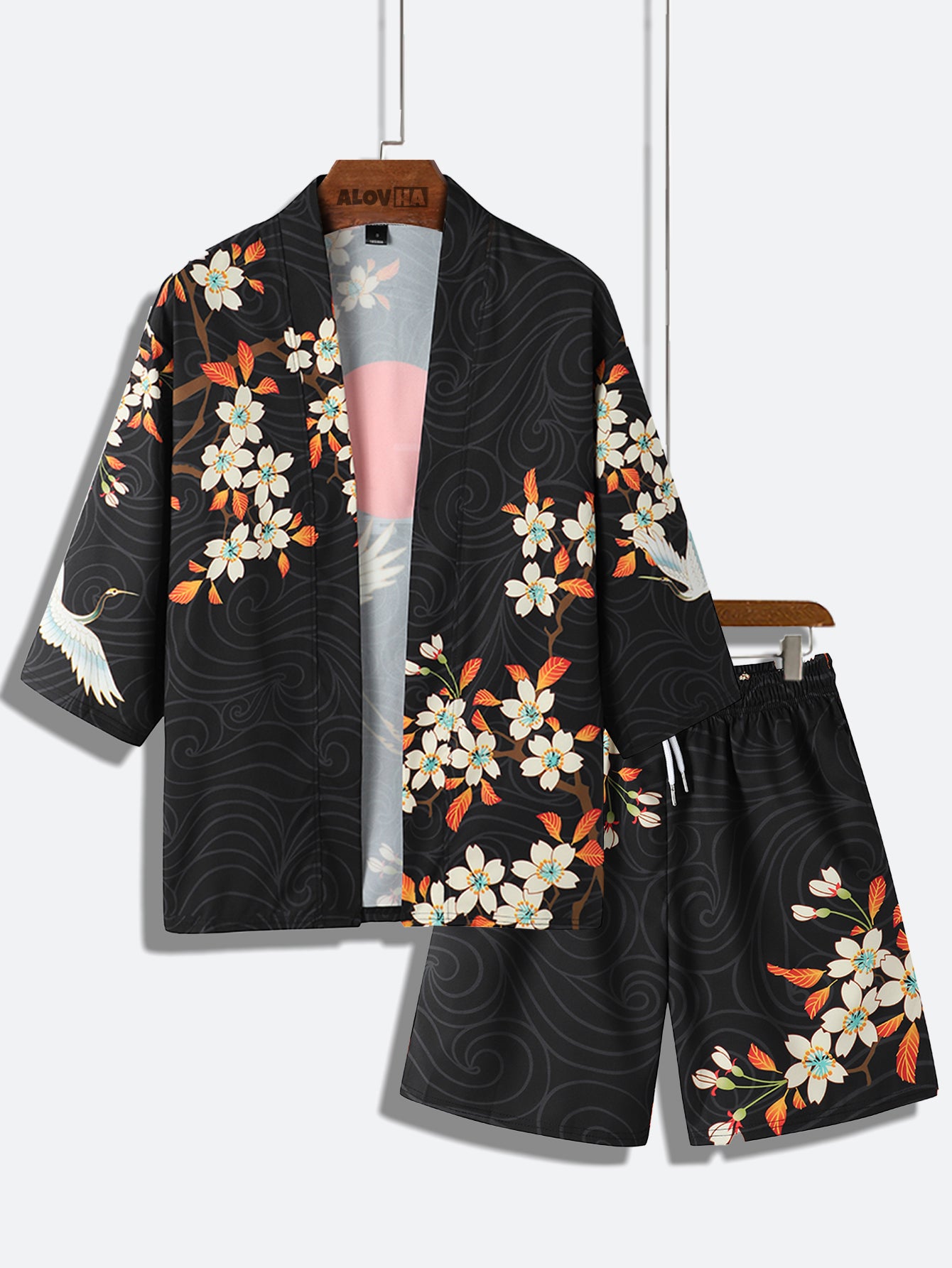 Cherry Kimono Two-Piece Set