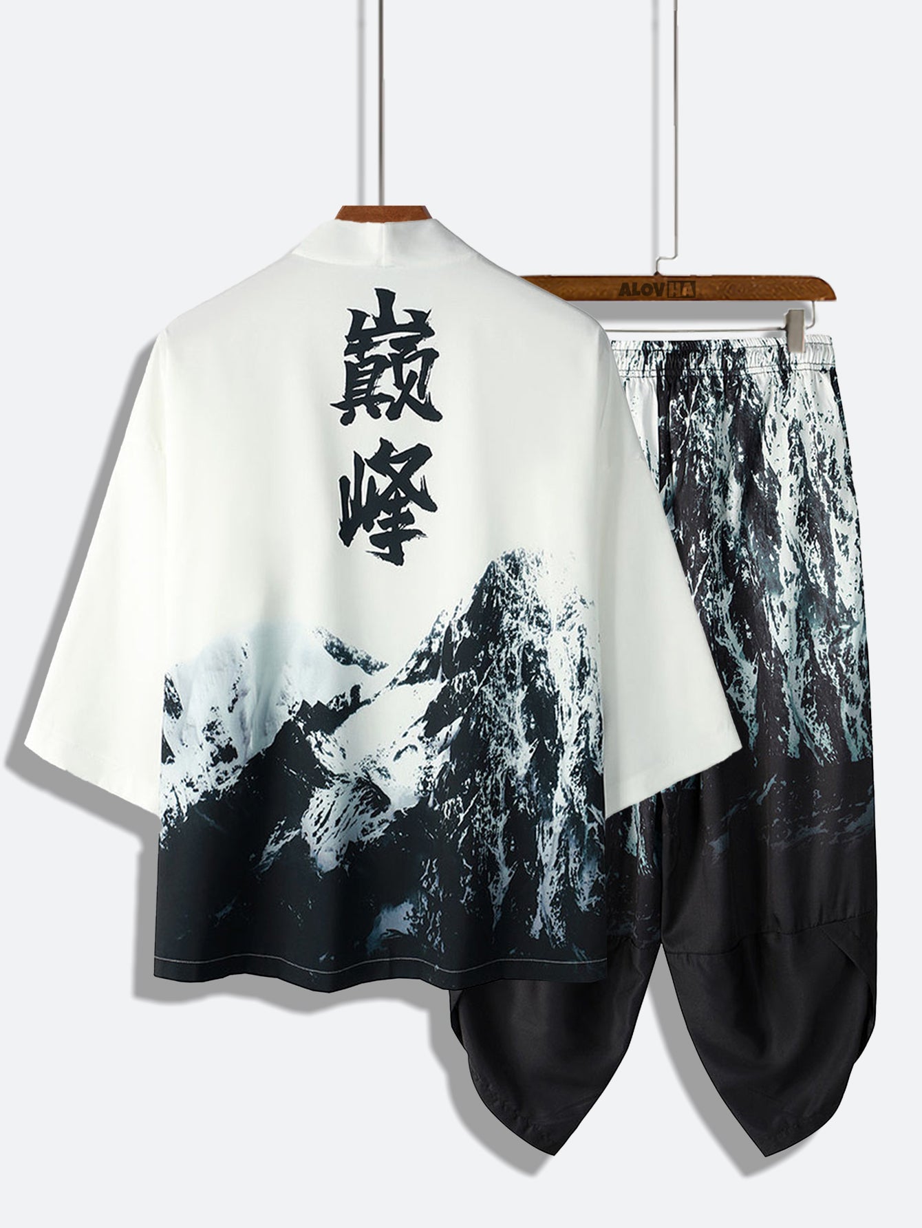 Landscape Ink Printing Kimono Set