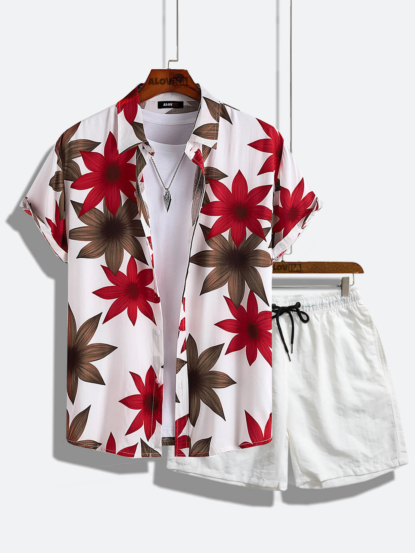 Large Petal Print Two-Piece Set