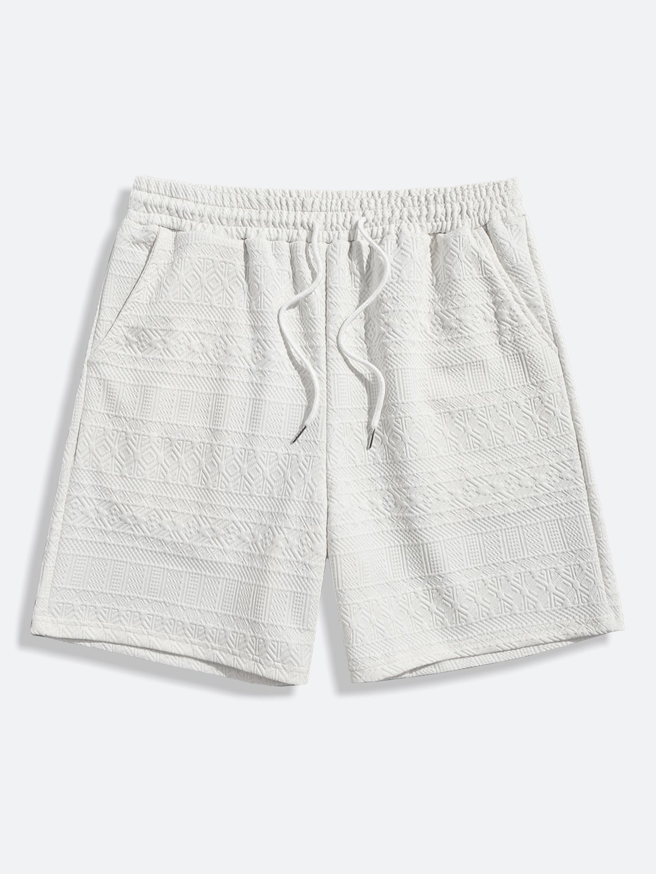 Mens Texture Plain Color Solid Pull On Shorts