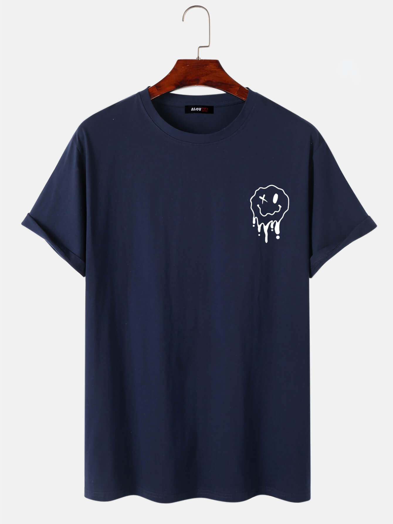 Melting Smile Print Cotton T-Shirt