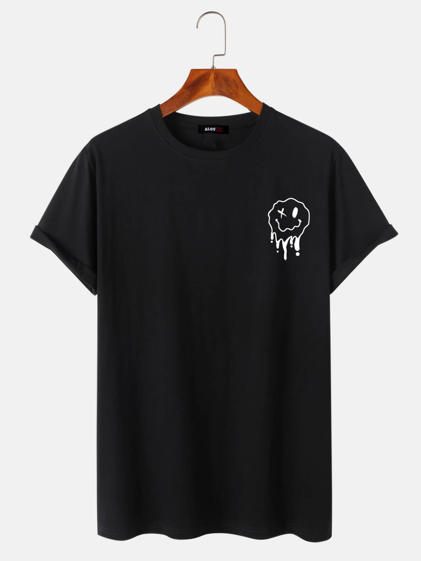 Melting Smile Print Cotton T-Shirt